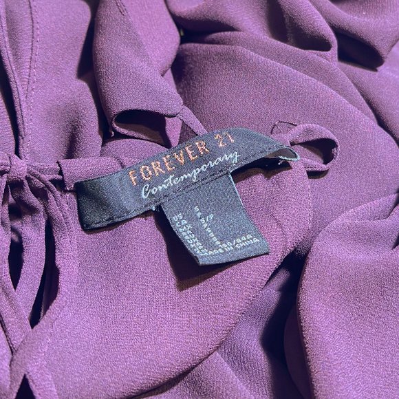 Forever 21 Off-the-Shoulder Blouse, Size S, Purple - Picture 4 of 4